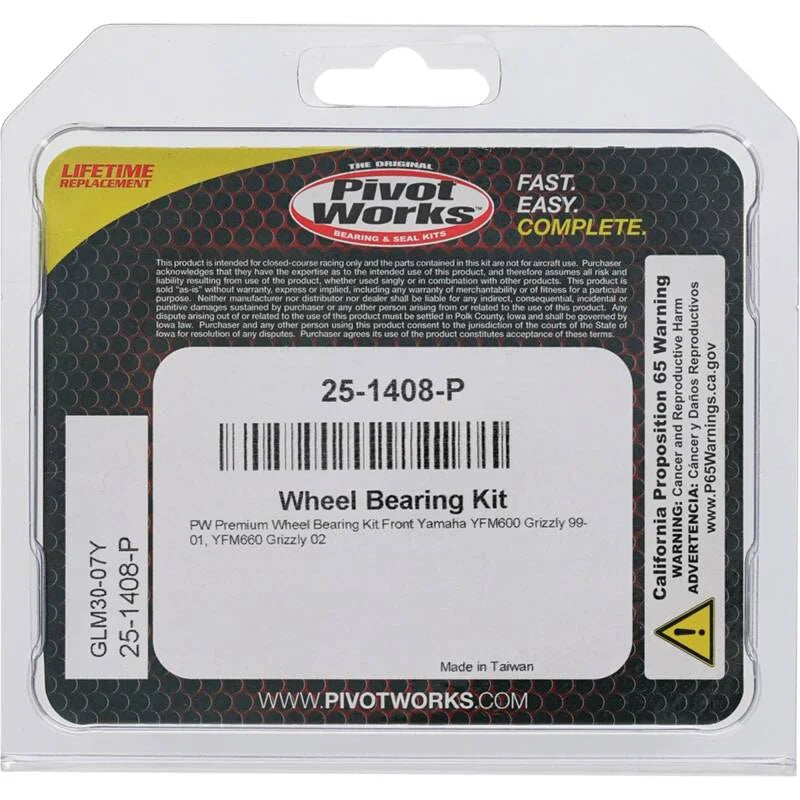 Pivot Works Premium Wheel Bearing - Back View