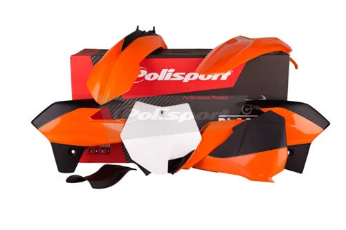Polisport Plastics Body Kit - '13 - '14 OEM Orange/White/Black - SX 85 90555