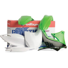 Load image into Gallery viewer, Polisport Plastics Body Kit - Complete - '14 - '15 OEM Green/Black/White - KX 250F 90625