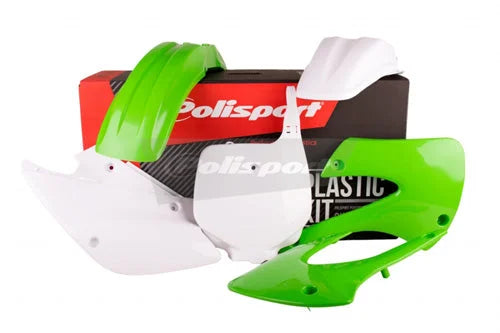 Polisport Plastics Body Kit - Complete - OEM Green/White - KX 85 90541