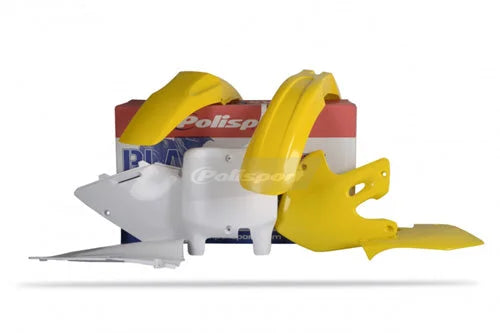 Polisport Plastics Body Kit - OEM Yellow/White - RM 125/250 90094