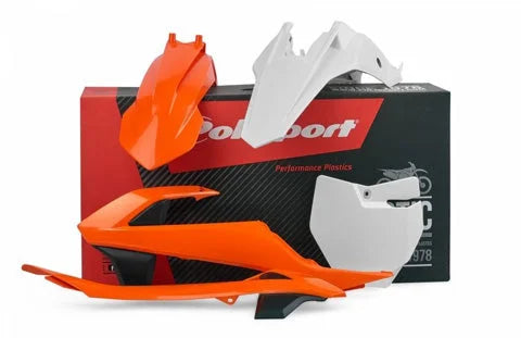 Polisport Plastics Body Kit - With Air Box - '16 OEM Orange/White - SX 65 90682