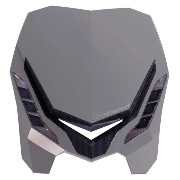 Polisport Plastics E-Blaze LED Headlight - Gray/Black 8670800005