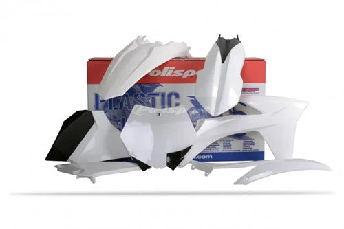 Polisport Plastics POLISPORT COMPLETE KIT / SX MODELS , WHITE KTM 90406