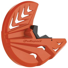 Load image into Gallery viewer, Polisport Plastics POLISPORT DISK &amp; BOTTOM FORK PROTECTOR ORANGE KTM/BLACK 8151500003