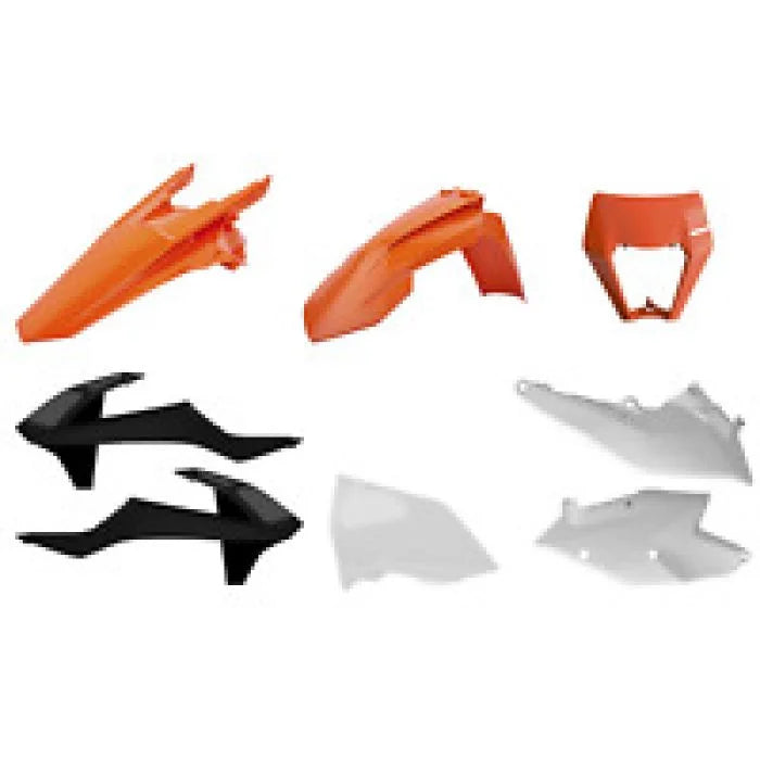 Polisport Plastics POLISPORT ENDURO KIT ORANGE/BLACK 90885