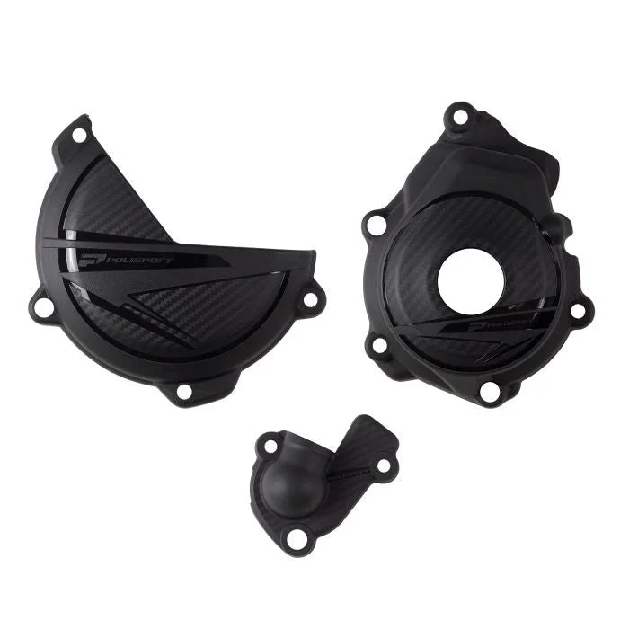 Polisport Plastics POLISPORT ,ENGINE COVERS BLACK 91370