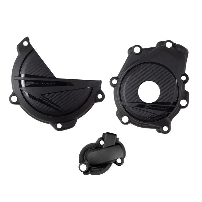 Polisport Plastics POLISPORT ,ENGINE COVERS BLACK 91372