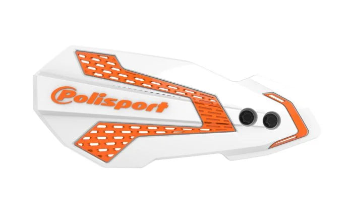 Polisport Plastics POLISPORT HANDGUARDS,MX FLOW WHITE/ORANGE 8308200004