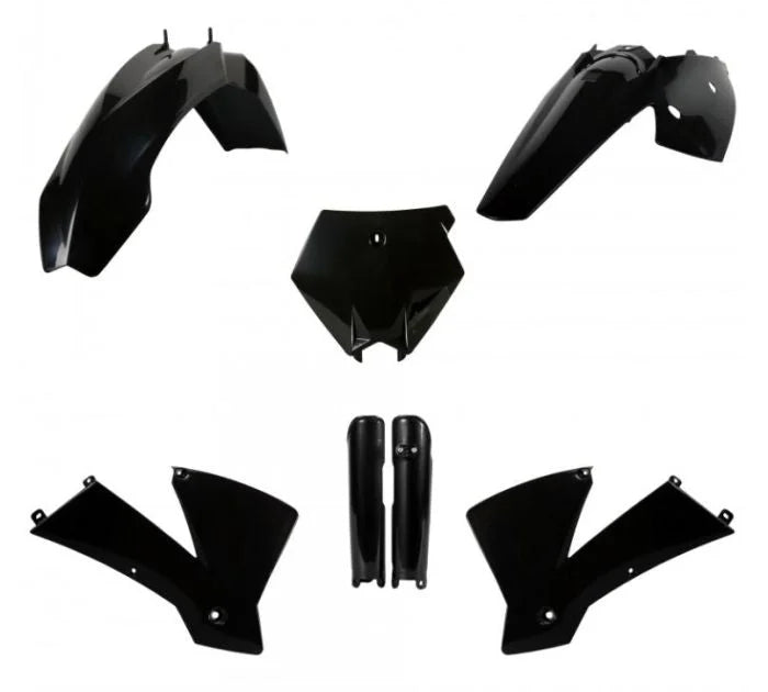 Polisport Plastics POLISPORT REPLICA PLASTIC KIT,FULL KIT KTM BLACK 91435