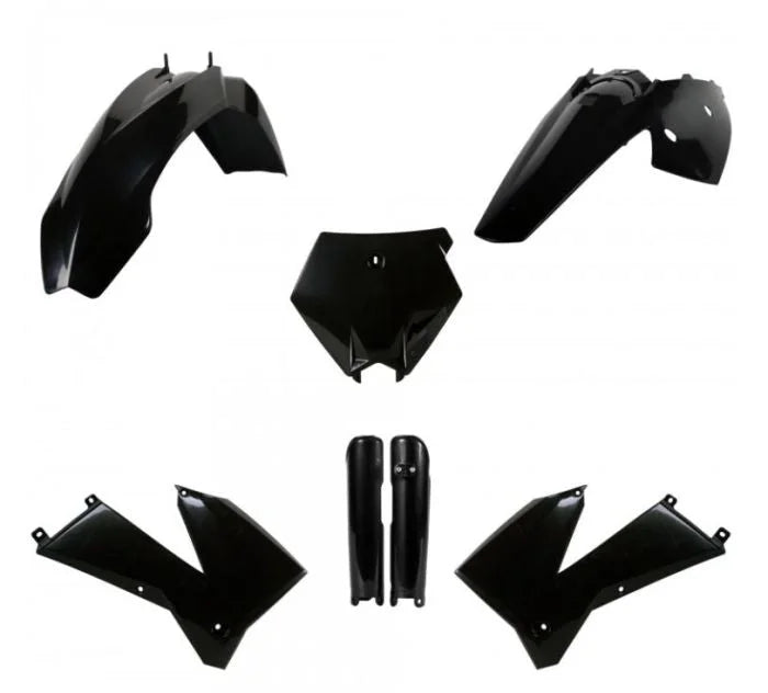 Polisport Plastics POLISPORT REPLICA PLASTIC KIT,FULL KIT KTM BLACK 91437