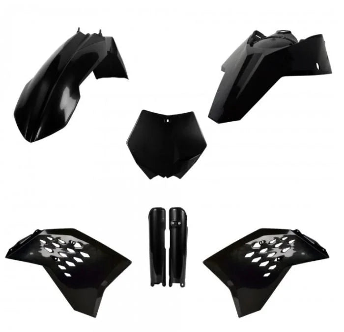 Polisport Plastics POLISPORT REPLICA PLASTIC KIT,FULL KIT KTM BLACK 91440