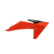 Load image into Gallery viewer, Polisport Plastics POLISPORT REPLICA RADIATOR SCOOPS BLACK/ORANGE 8478000001 - Side View