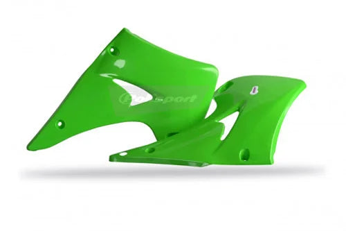 Polisport Plastics Radiator Cover - OEM Green - KX 125/250 8429100007
