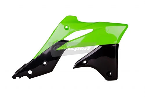 Polisport Plastics Radiator Cover - OEM Green/Black - KX 250F 8416900001