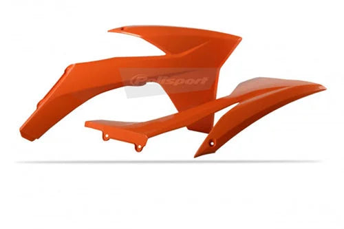 Polisport Plastics Radiator Cover - Orange - KTM 8428600003