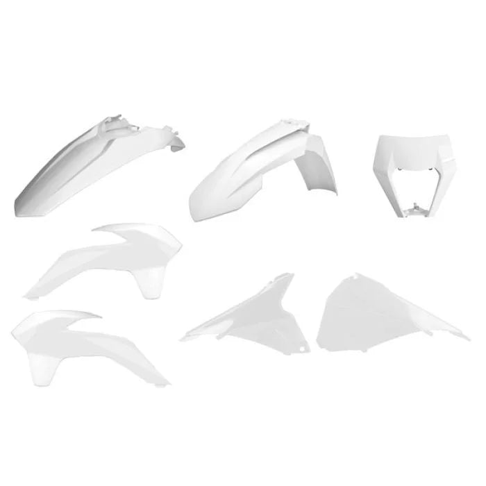 Polisport Plastics Restyled Body Kit - With Headlight Mask - White - EXC/EXC-F 90879