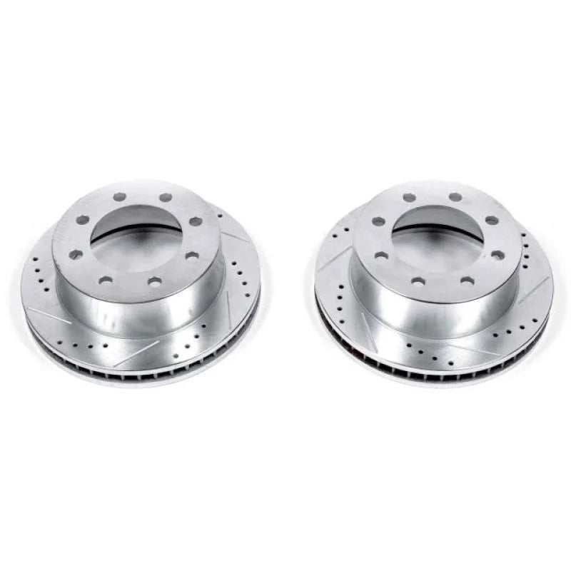 Power Stop 00-02 Dodge Ram 2500 Front Evolution Drilled & Slotted Rotors - Pair - Main Product View