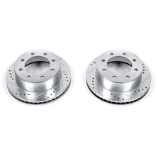 Load image into Gallery viewer, Power Stop 00-02 Dodge Ram 2500 Front Evolution Drilled &amp; Slotted Rotors - Pair - Main Product View