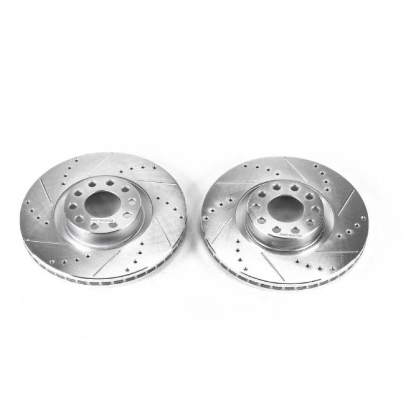 Power Stop 00-04 Audi A6 Quattro Front Evolution Drilled & Slotted Rotors - Pair - Main Product View