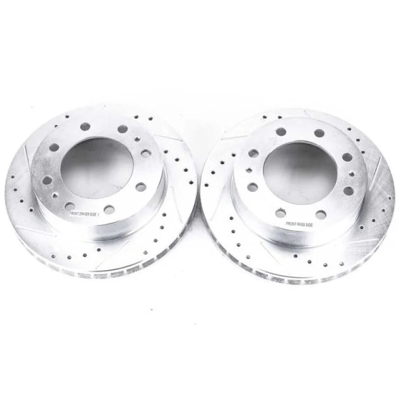 Power Stop 00-05 Cadillac DeVille Front Evolution Drilled & Slotted Rotors - Pair - Main Product View