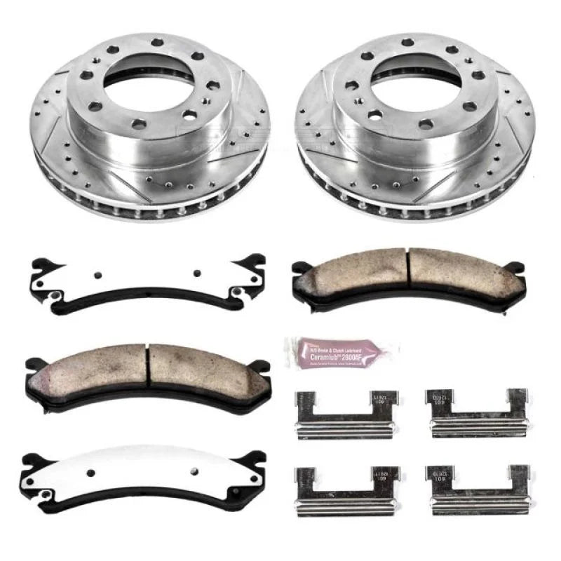 Power Stop 00-05 Cadillac DeVille Front Z36 Truck & Tow Brake Kit - Main Product View