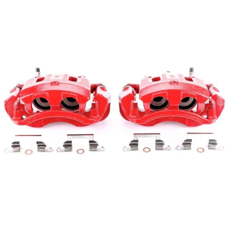 Power Stop 00-05 Ford Excursion Rear Red Calipers w/Brackets - Pair - Main Product View