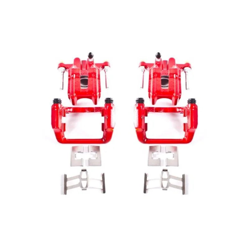 Power Stop 01-03 Acura CL Rear Red Calipers w/Brackets - Pair - Main Product View