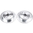 Load image into Gallery viewer, Power Stop 01-06 Acura MDX Rear Evolution Drilled &amp; Slotted Rotors - Pair - Main Product View
