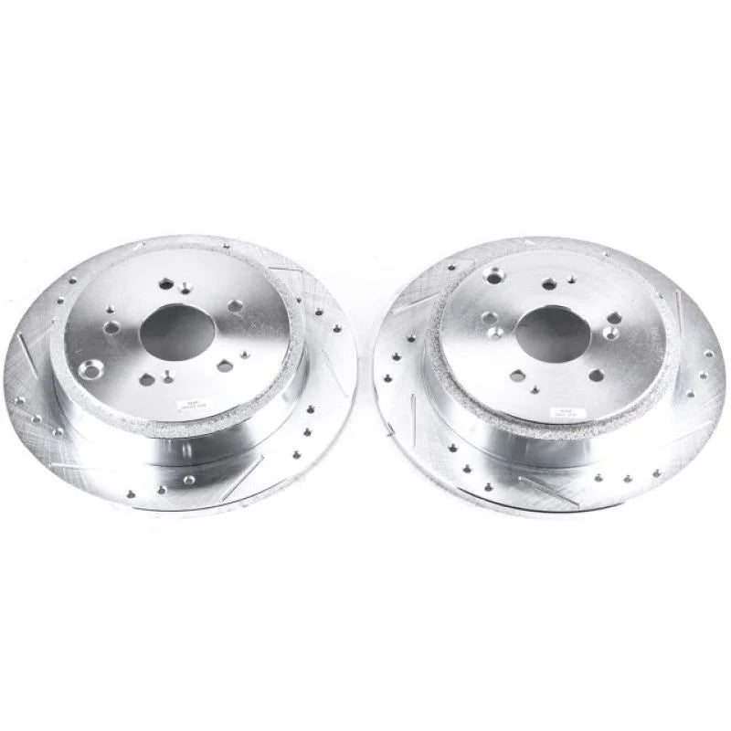 Power Stop 01-06 Acura MDX Rear Evolution Drilled & Slotted Rotors - Pair - Main Product View