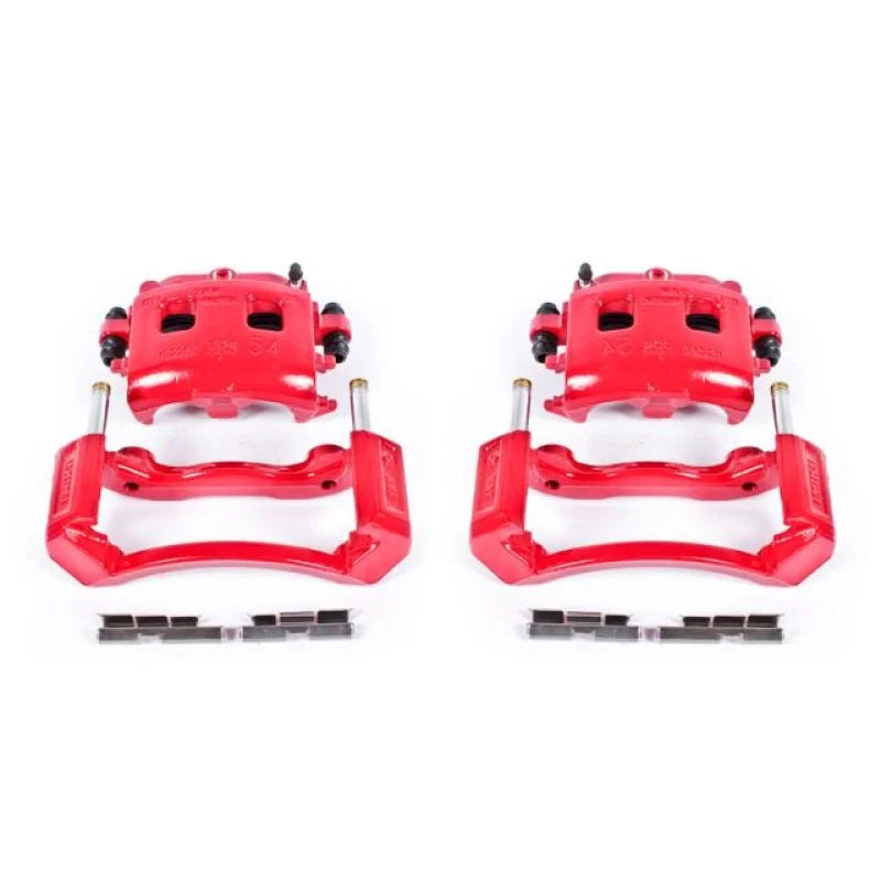 Power Stop 02-05 Dodge Ram 1500 Front Red Calipers w/Brackets - Pair - Main Product View