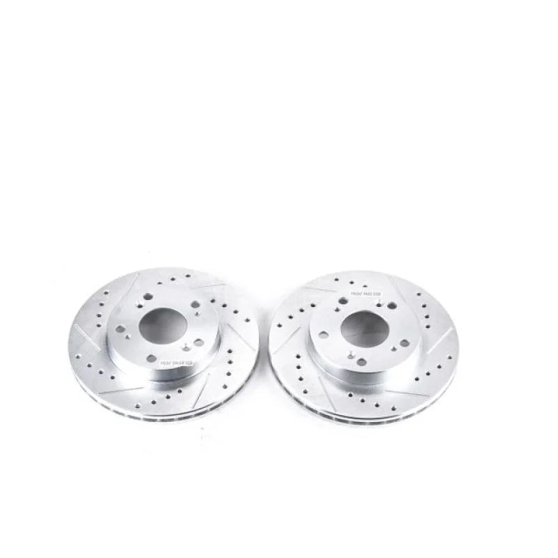Power Stop 02-06 Acura RSX Front Evolution Drilled & Slotted Rotors - Pair - Main Product View