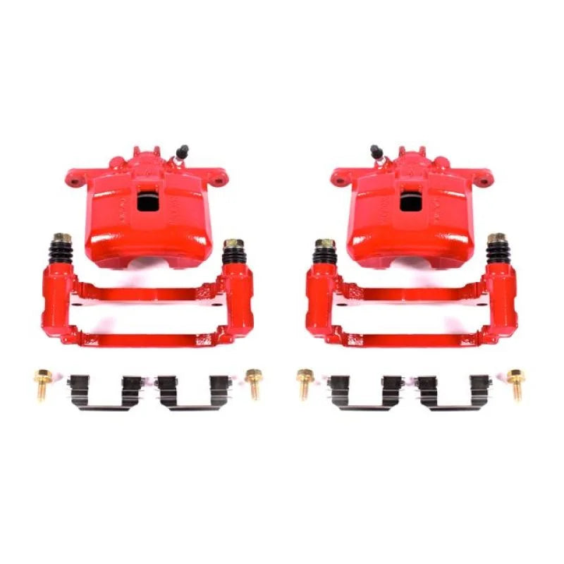 Power Stop 02-06 Acura RSX Front Red Calipers w/Brackets - Pair - Main Product View