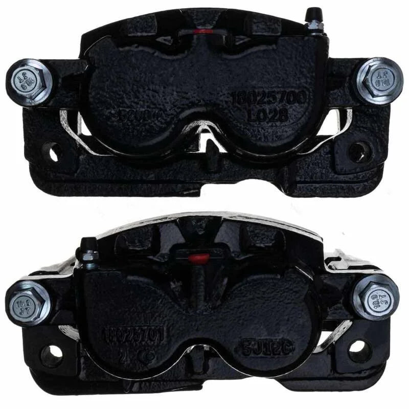 Power Stop 02-06 Cadillac Escalade Front/Rear Black Caliper - Pair w/Bracket - Side View