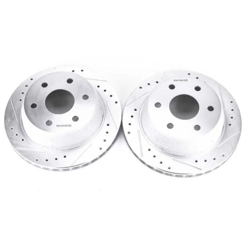 Power Stop 02-06 Cadillac Escalade Rear Evolution Drilled & Slotted Rotors - Pair - Main Product View