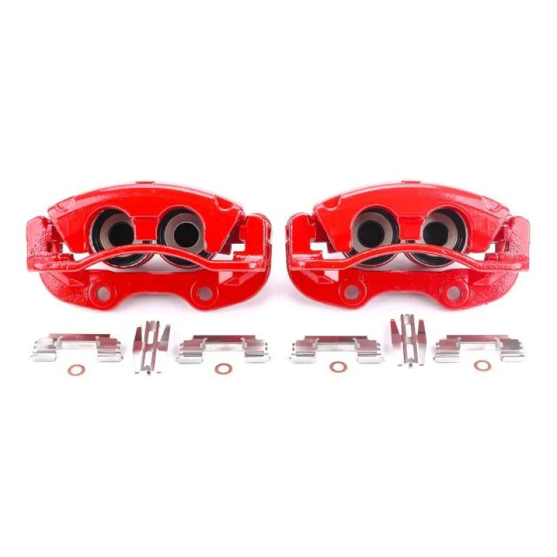 Power Stop 02-06 Cadillac Escalade Rear Red Calipers w/Brackets - Pair - Main Product View