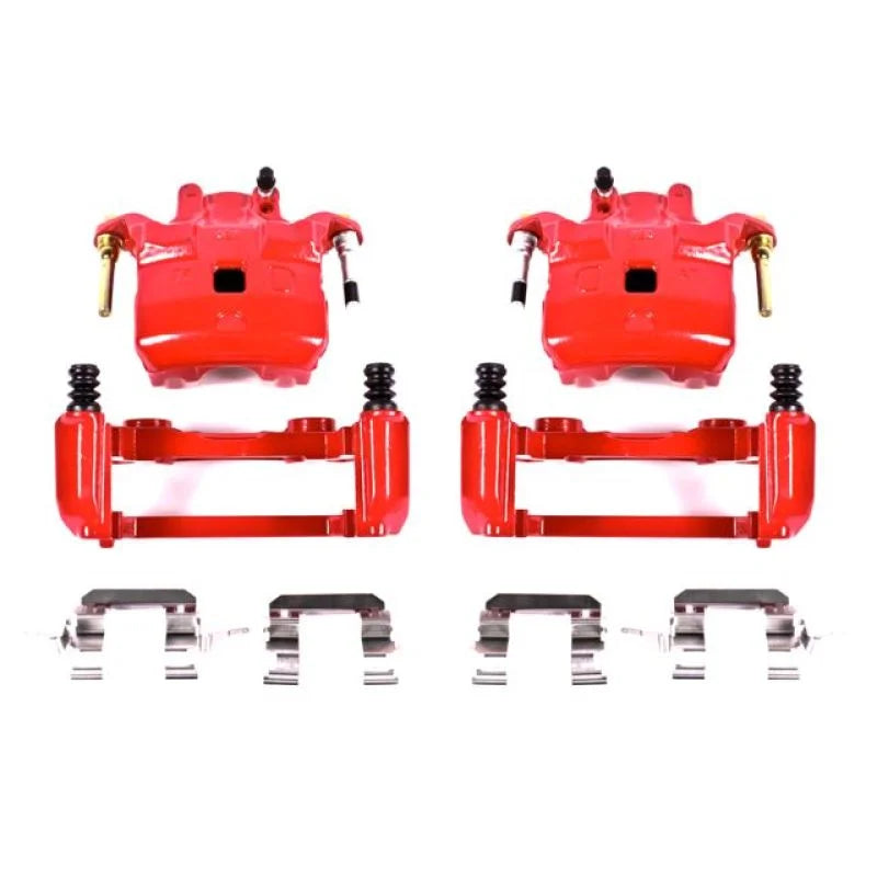 Power Stop 03-05 Infiniti G35 Front Red Calipers w/Brackets - Pair - Main Product View