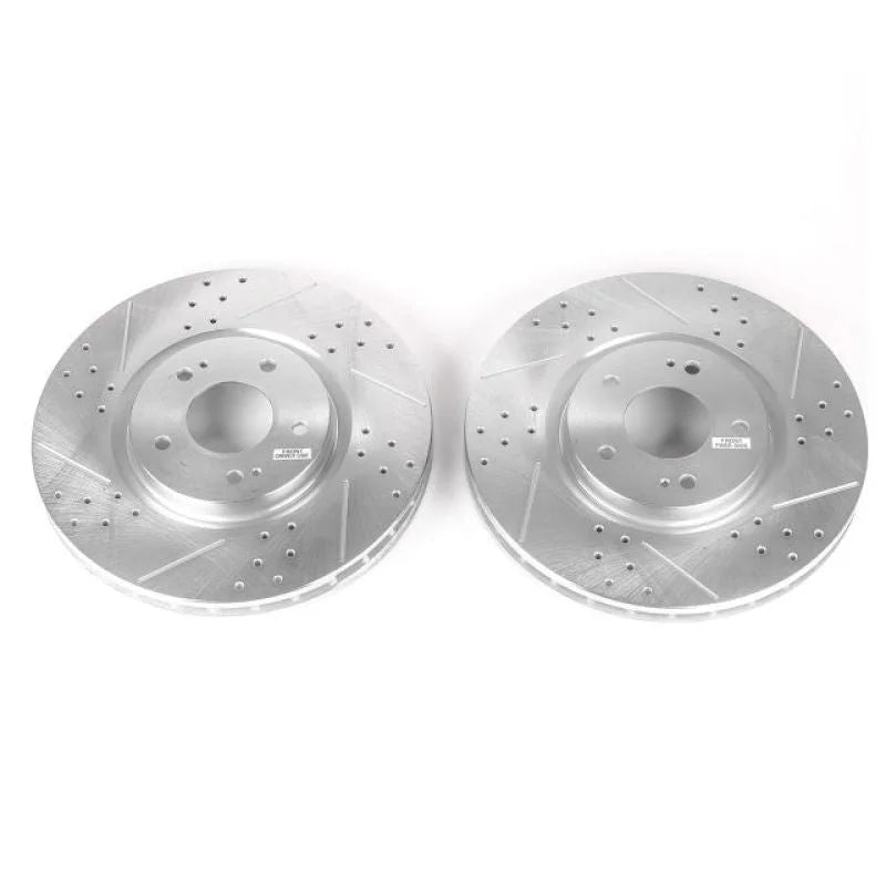 Power Stop 03-06 Mitsubishi Lancer Front Evolution Drilled & Slotted Rotors - Pair - Main Product View