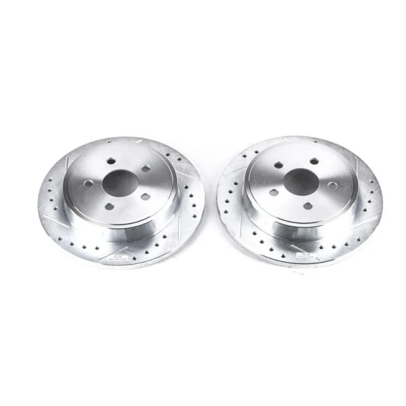 Power Stop 03-07 Chrysler PT Cruiser Rear Evolution Drilled & Slotted Rotors - Pair - Main Product View