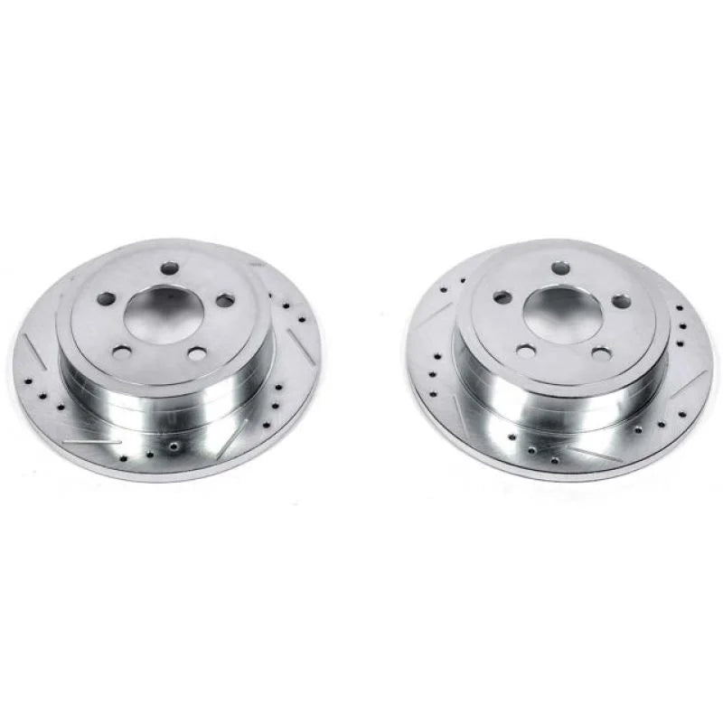 Power Stop 03-07 Jeep Liberty Rear Evolution Drilled & Slotted Rotors - Pair - Main Product View