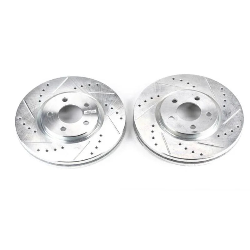 Power Stop 03-09 Chrysler PT Cruiser Front Evolution Drilled & Slotted Rotors - Pair - Main Product View