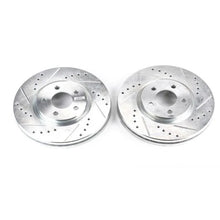 Load image into Gallery viewer, Power Stop 03-09 Chrysler PT Cruiser Front Evolution Drilled &amp; Slotted Rotors - Pair - Main Product View