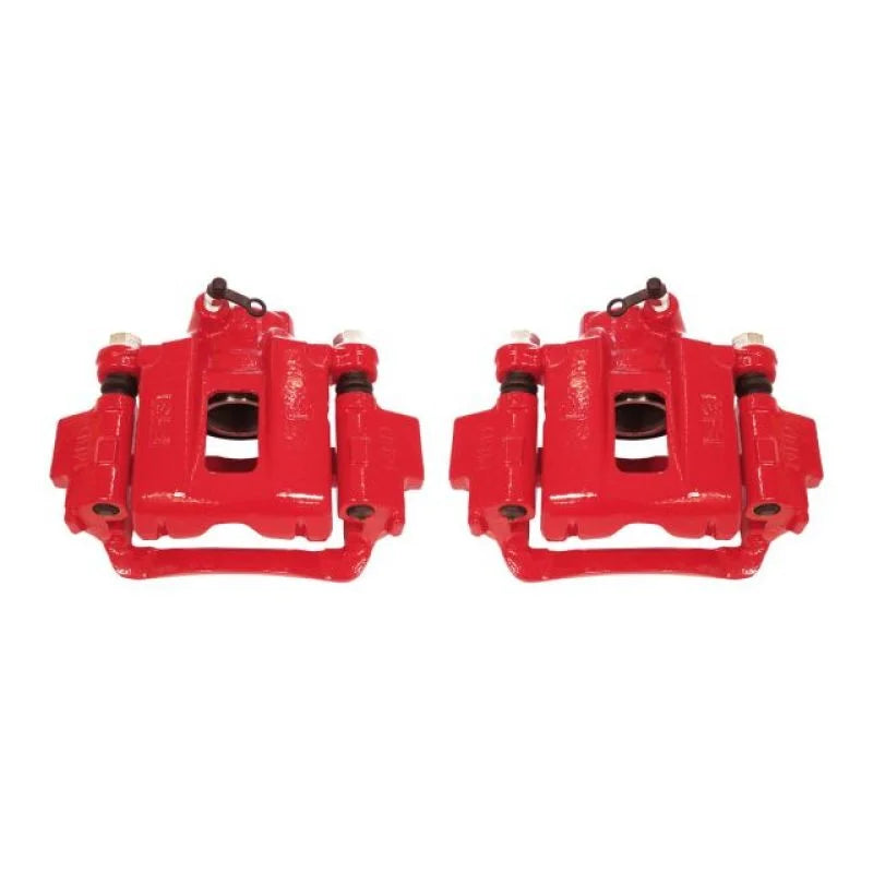 Power Stop 03-09 Toyota 4Runner Rear Red Calipers w/Brackets - Pair - Main Product View