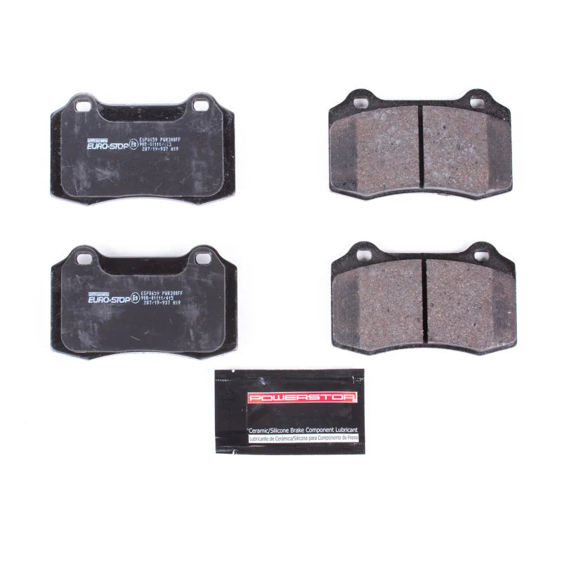 Power Stop 04-07 Volvo V70 Euro-Stop ECE-R90 Rear Brake Pads - Main Product View