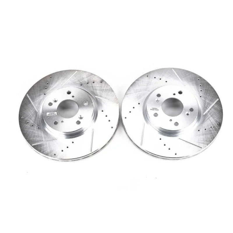 Power Stop 04-08 Acura TL Front Evolution Drilled & Slotted Rotors - Pair - Main Product View