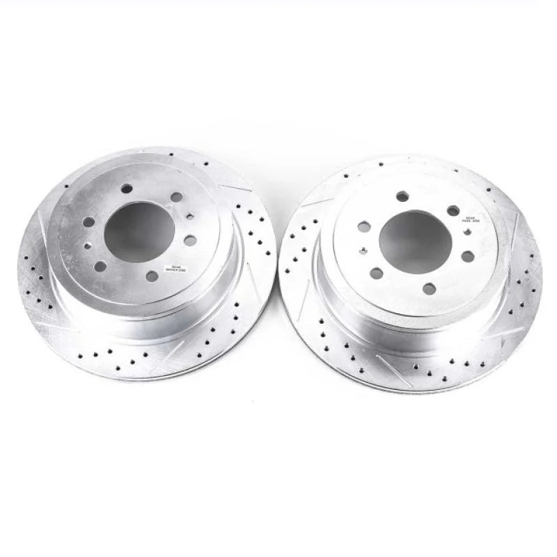 Power Stop 04-11 Ford F-150 Rear Evolution Drilled & Slotted Rotors - Pair - Main Product View