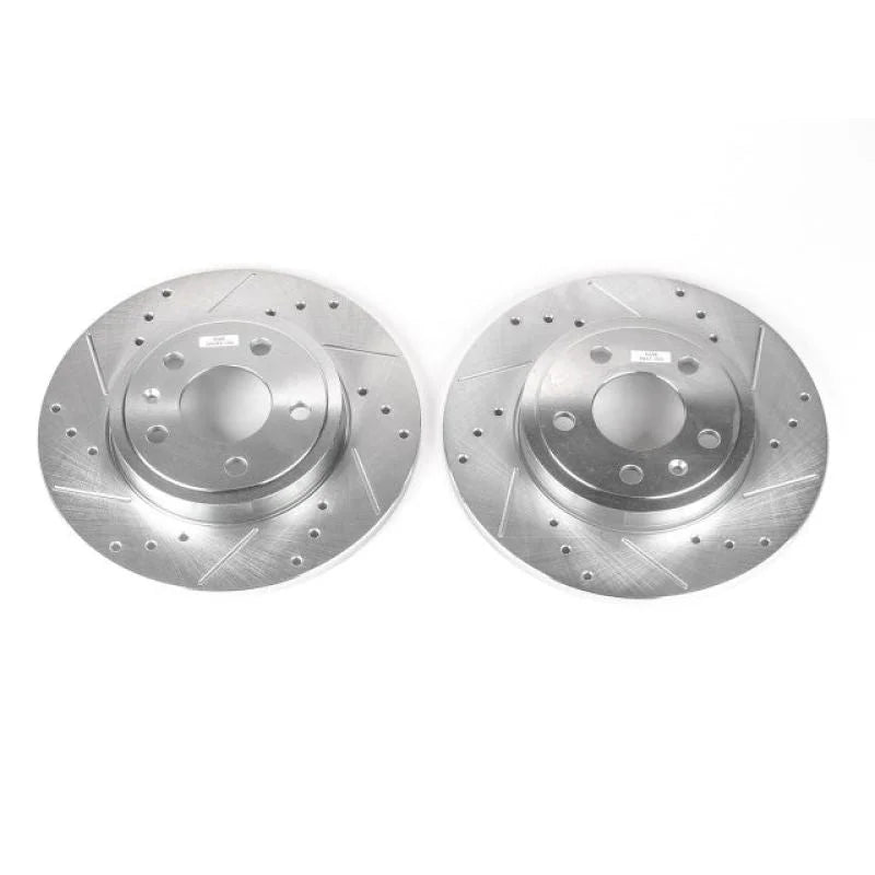 Power Stop 05-09 Audi A4 Rear Evolution Drilled & Slotted Rotors - Pair - Main Product View