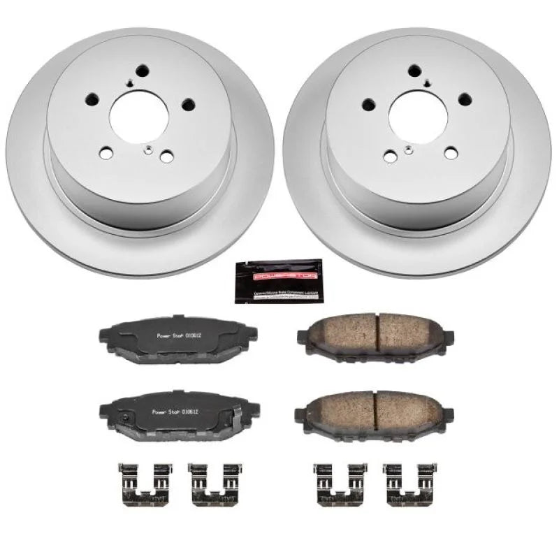 Power Stop 05-09 Subaru Legacy Rear Z17 Evolution Geomet Coated Brake Kit - Main Product View