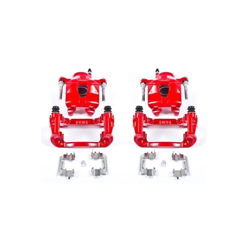 Power Stop 05-10 Scion tC Front Red Calipers w/Brackets - Pair - Main Product View