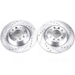 Load image into Gallery viewer, Power Stop 05-11 Audi A6 Rear Evolution Drilled &amp; Slotted Rotors - Pair - Main Product View